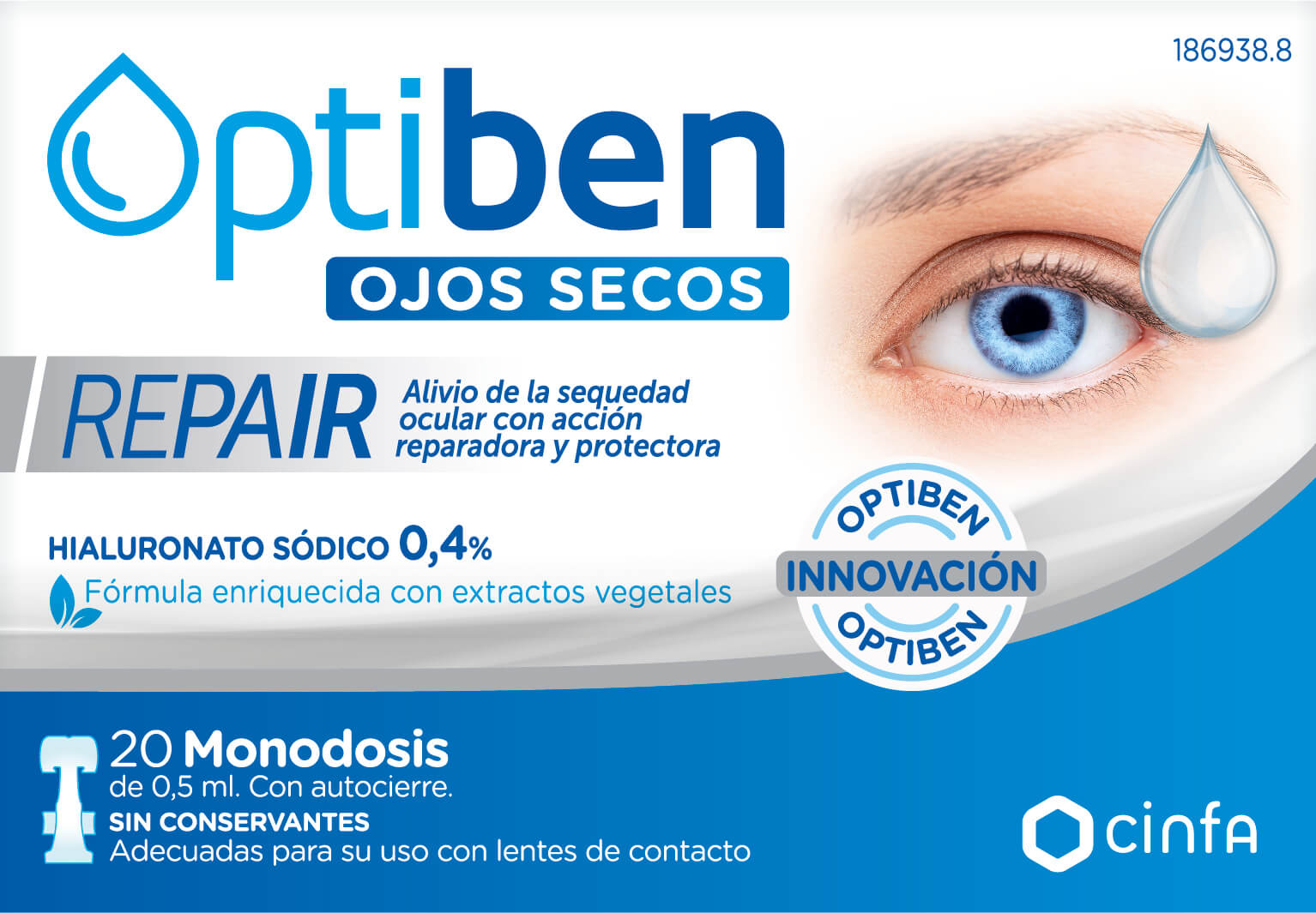 OPTIBEN OJOS SECOS LAGRIMA 20 MONODOSIS - PROMOCIONES - Farmacia Pons Pons  tu farmacia online